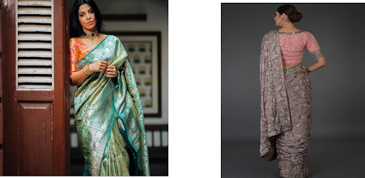 Banarasi saree and Chikankari saree